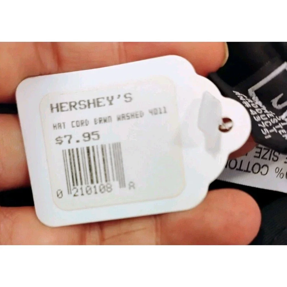 Vtg Hersheys Chocolate Est 1894 Corduroy Dad Hat Brown Promo Slouch Cap Patch